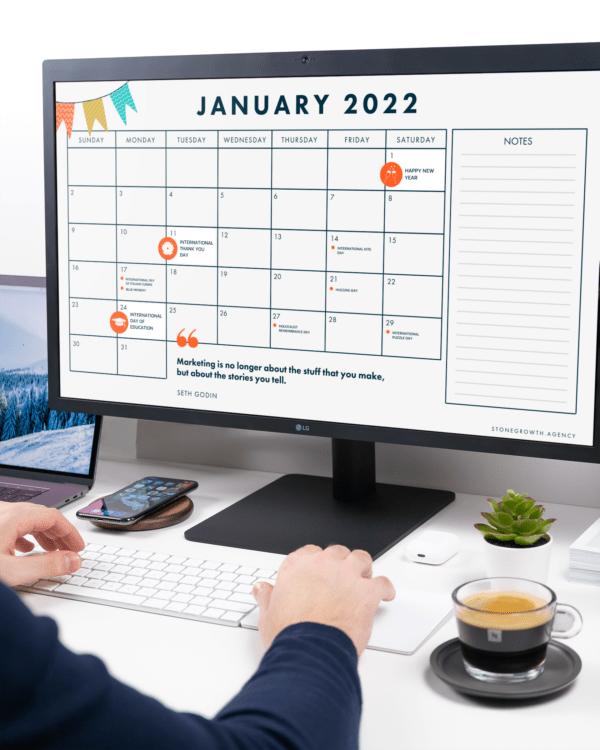 ULTIMATE SOCIAL MEDIA CONTENT CALENDAR FOR 2022 For Business Owners